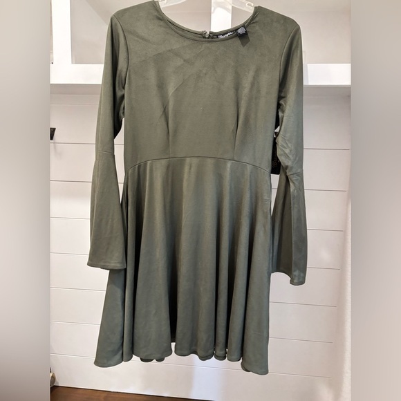 NWT Wrangler Retro Green Long Sleeve Dress - Picture 2 of 5